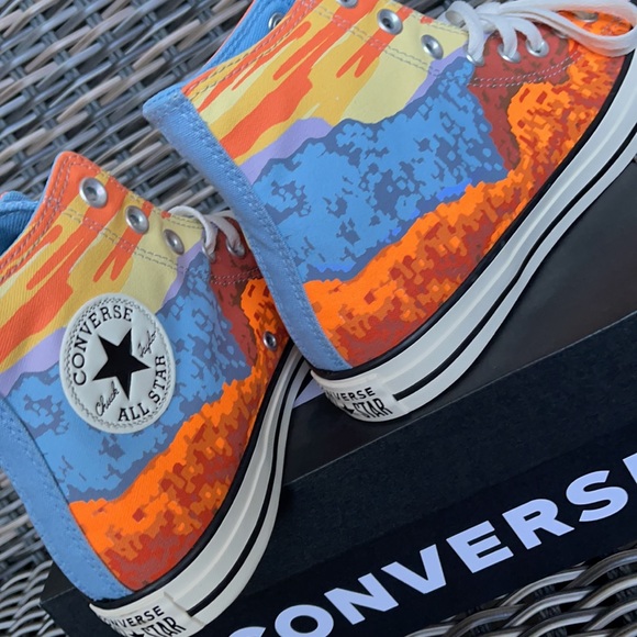 Converse Ctas Hi Magma Orange/Sea MENS - Picture 15 of 16